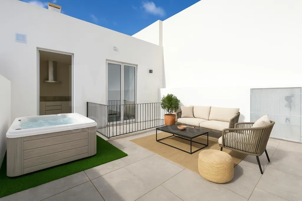 T1 novo com terraço no centro de Peniche