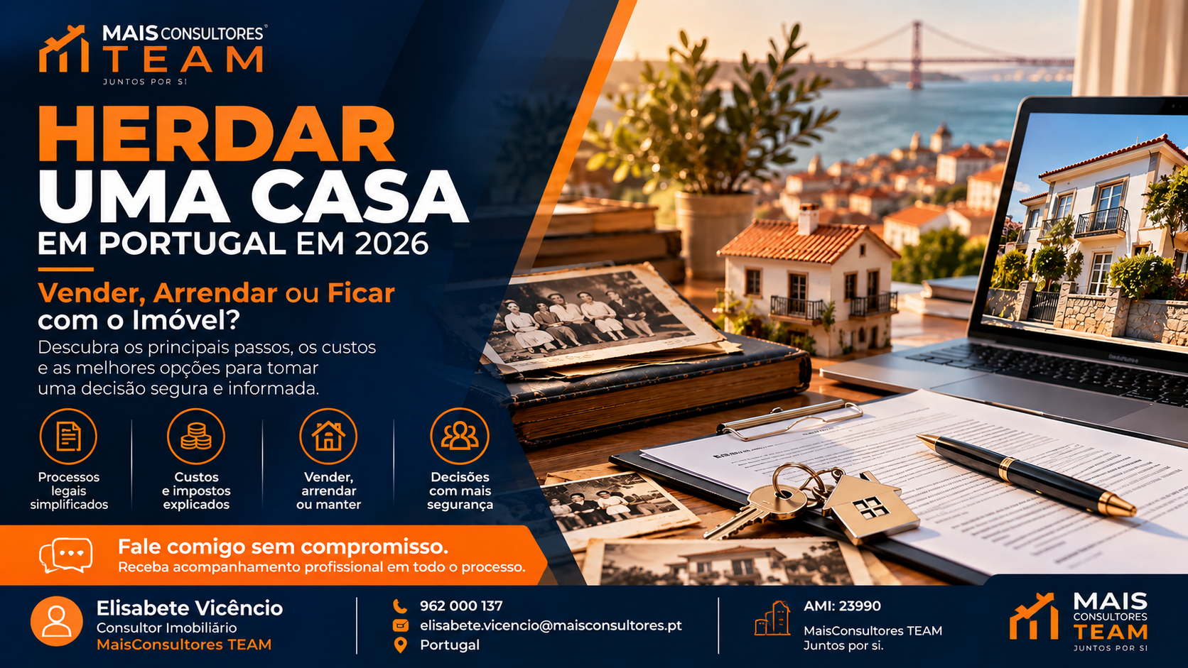 Herdar uma Casa em Portugal em 2026: Vender, Arrendar ou Ficar com o Imóvel?