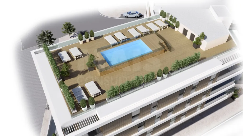 Apartamento T3 novo em prédio com piscina na Consolação