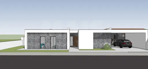 Terreno com Projeto para Moradia T3, Piscina, Garagem e Jardim em Olho Marinho, Óbidos