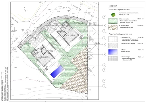 1.250m2 plot with project for 2 houses