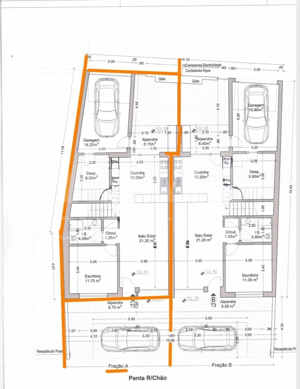 Moradia T3+1 Garagem, Logradouro e Vista Mar