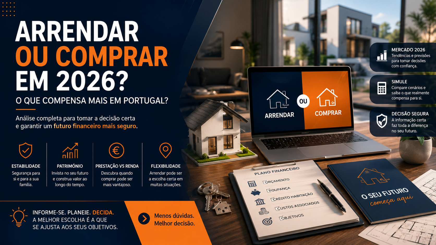 Arrendar ou Comprar Casa em 2026: O Que Compensa Mais em Portugal?