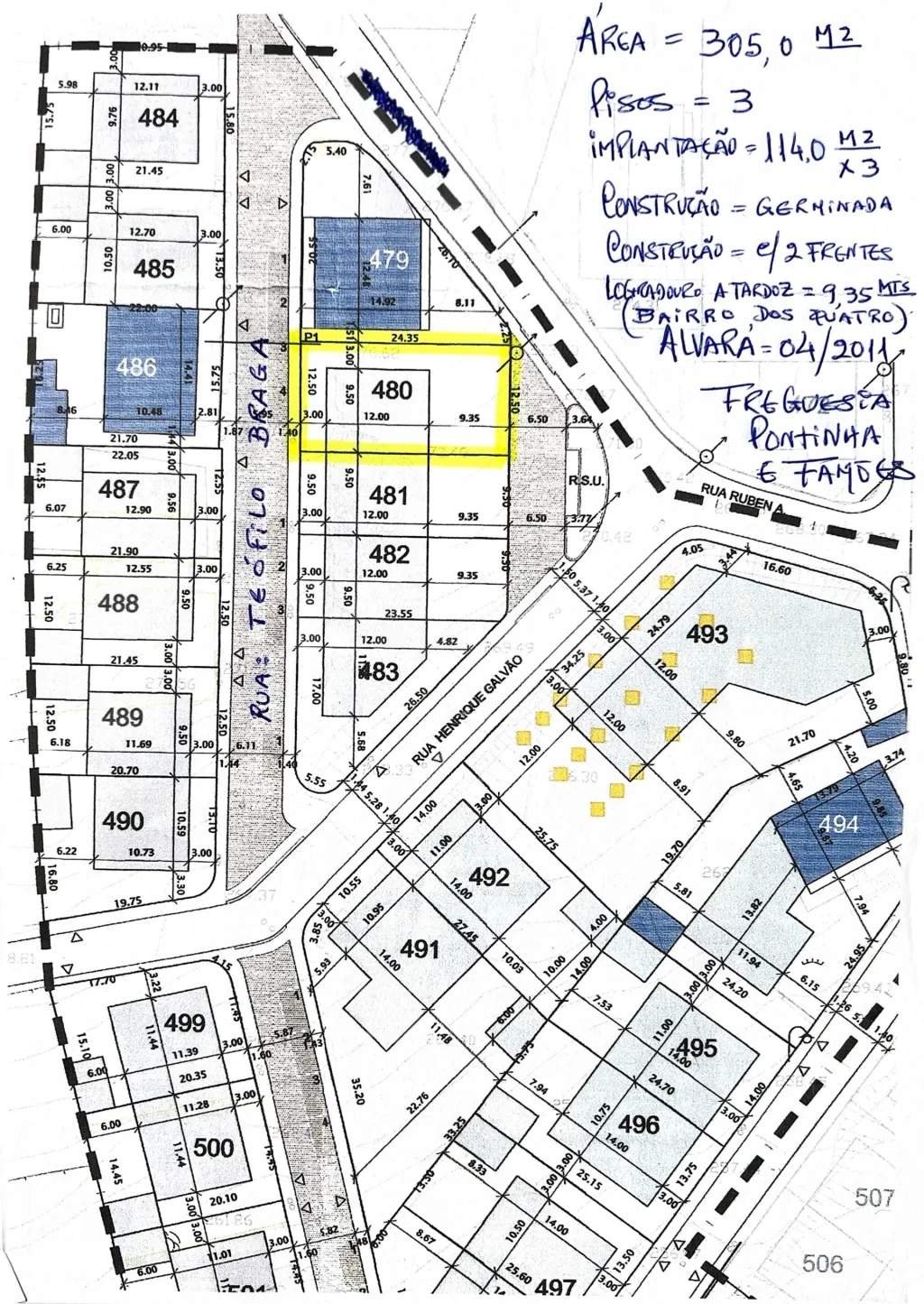Terreno urbano de 305 M² com vista deslumbrante em Odivelas