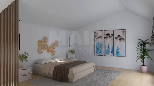 Moradia T3 + sótão a 5 minutos da Praia de São Bernardino