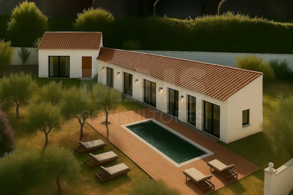 Warehouse with approved project for dream 3-bedroom villa with pool