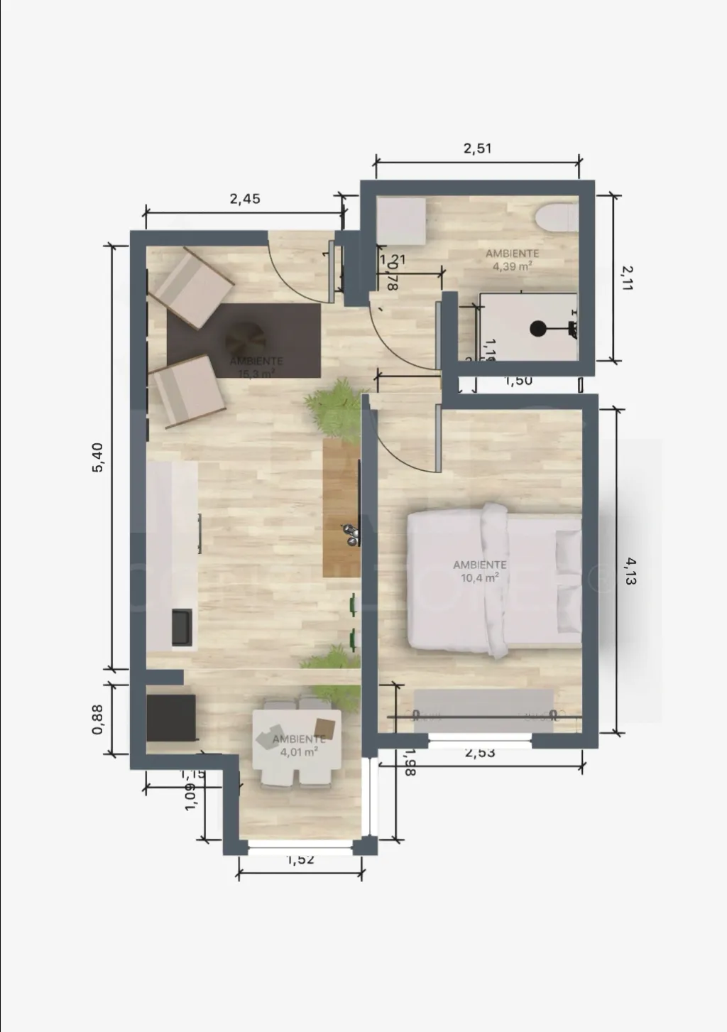 Apartamento T1 em Paço de Arcos