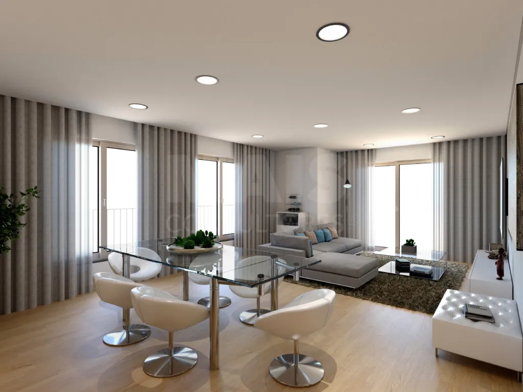 Apartamento T3+ 1 com garagem Box, terraço e varanda.