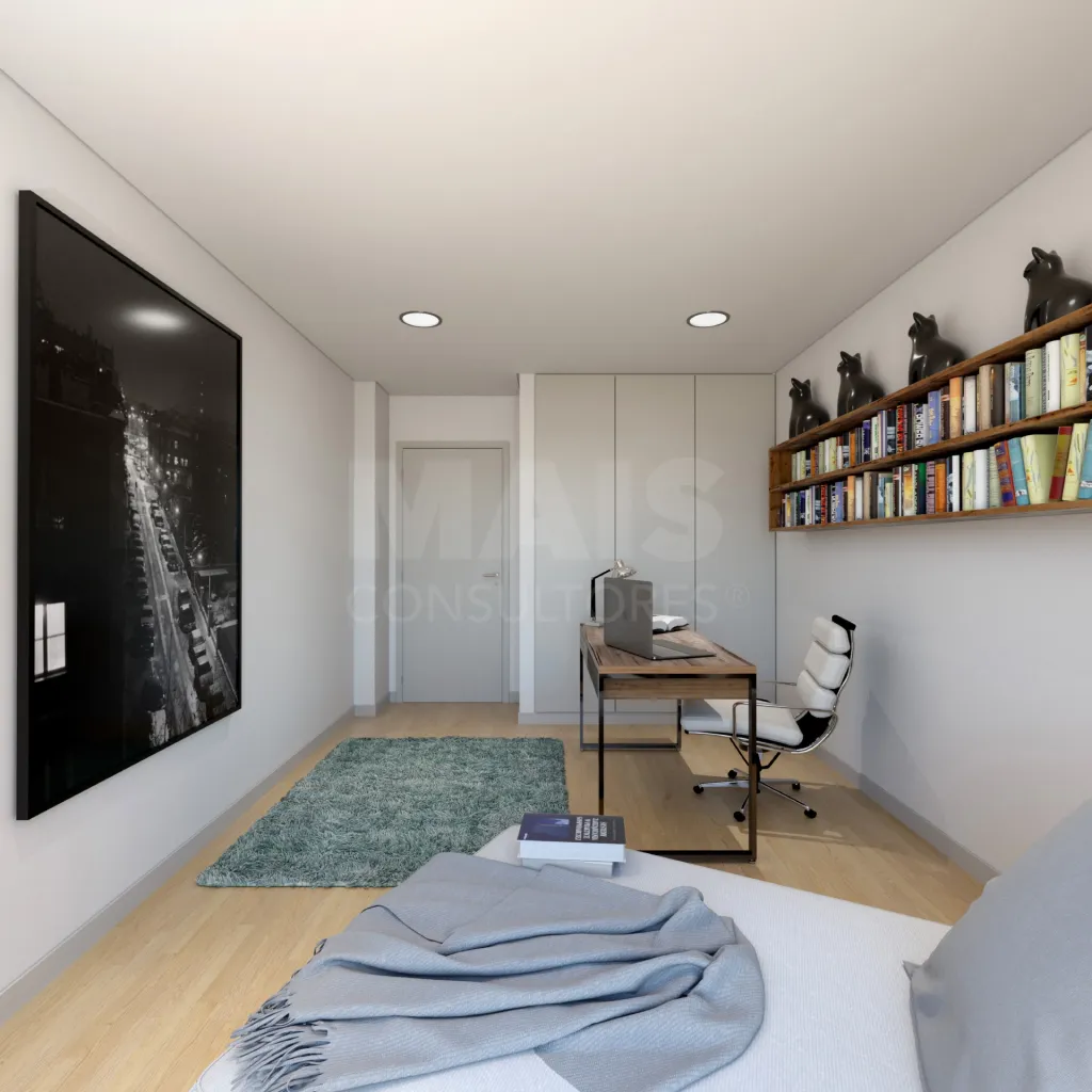 Apartamento T3+1 com varanda, terraço e garagem box no Montijo.
