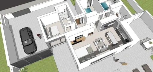 Terreno com Projeto para Moradia T3, Piscina, Garagem e Jardim em Olho Marinho, Óbidos