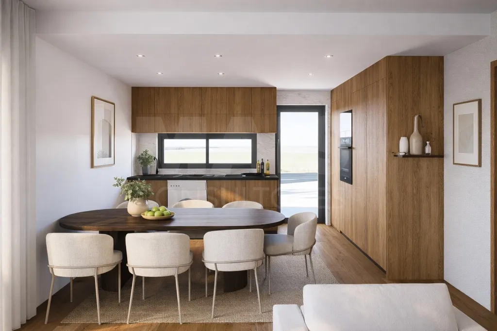 Moradia T2 contemporânea.