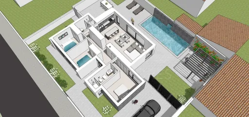 Terreno com Projeto para Moradia T3, Piscina, Garagem e Jardim em Olho Marinho, Óbidos