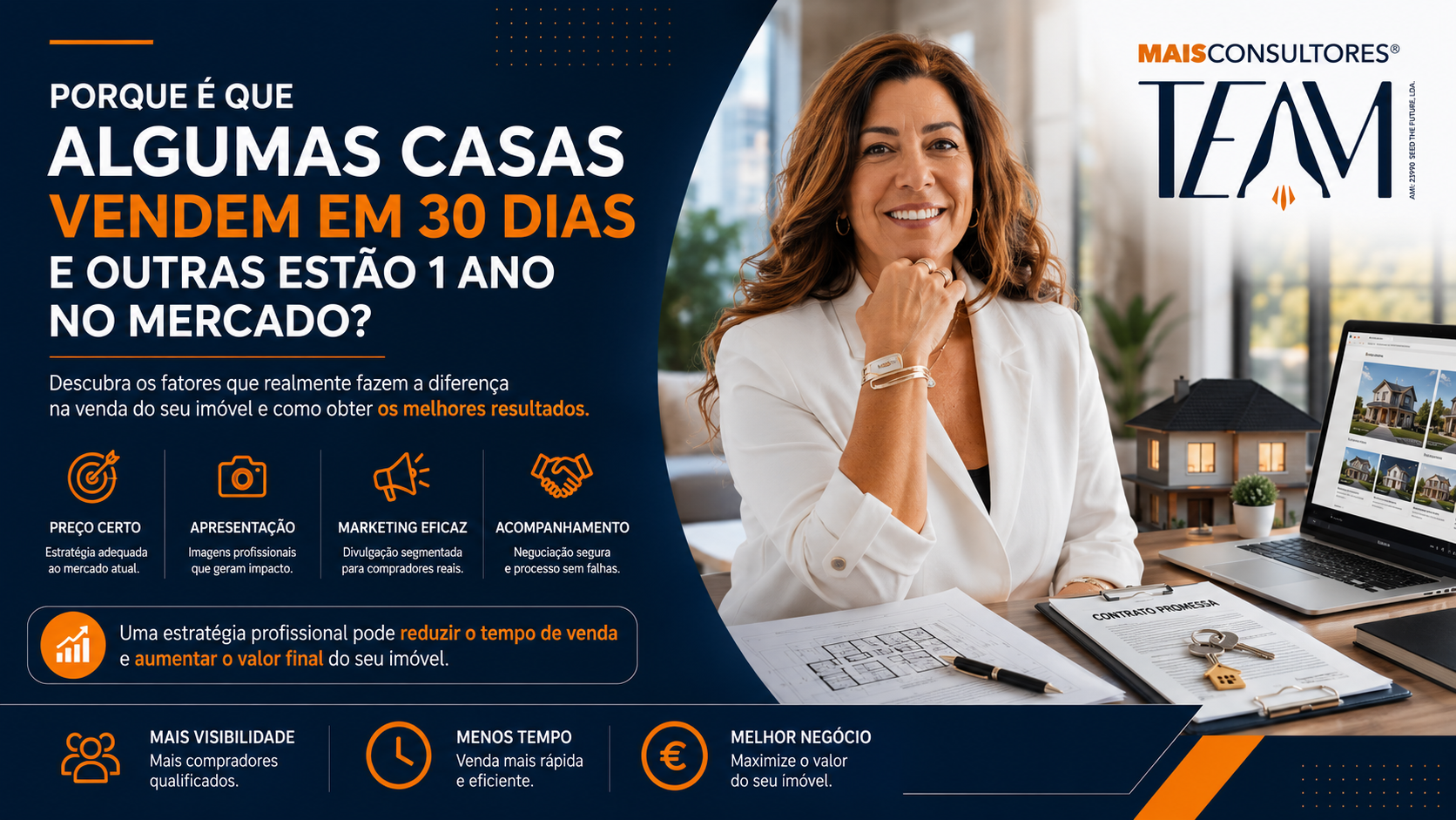 Porque é que Algumas Casas Vendem em 30 Dias e Outras Ficam 1 Ano no Mercado?