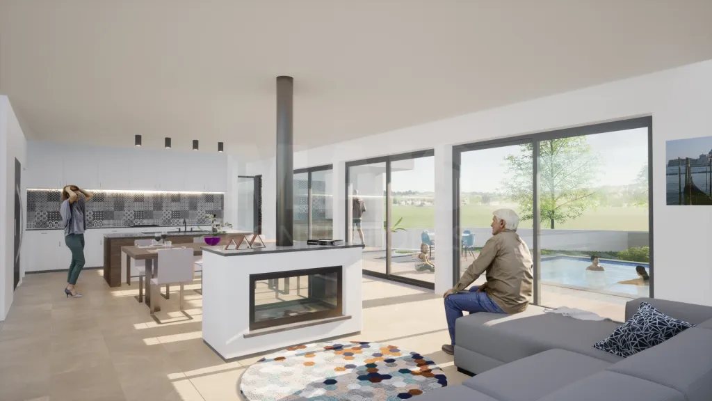Moradia contemporânea em construção com piscina | 3 quartos | garagem | lote de 838 m² | próxima da Lourinhã