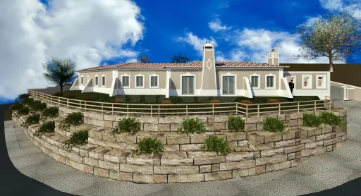 Single storey house under construction in Torre