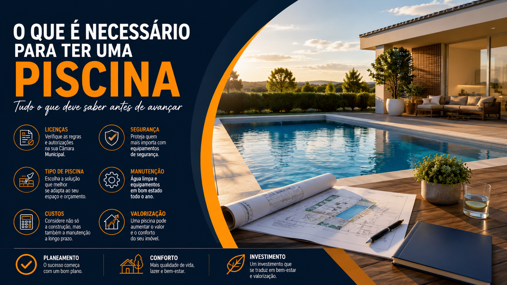 O que é necessário para ter uma piscina em casa? Tudo o que deve saber antes de avançar