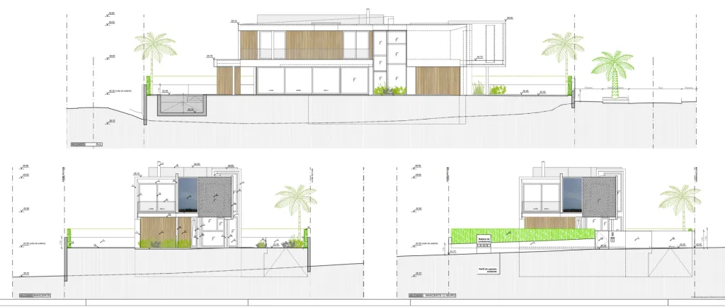 Lote de terreno urbano com 912m2 com projeto para construção de moradia unifamiliar T4 de 390m2 com piscina e vista mar.