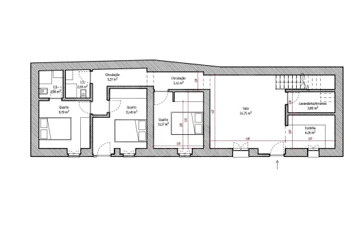 3 bedroom house in Cabanas do Chão