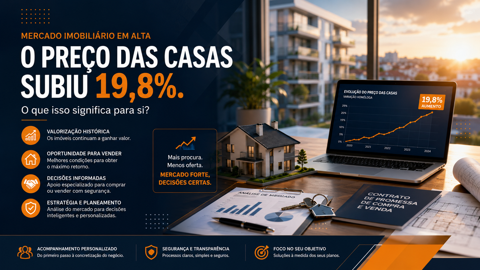 Os preços das casas subiu 19,8 % , o que significa para compradores e vendedores?