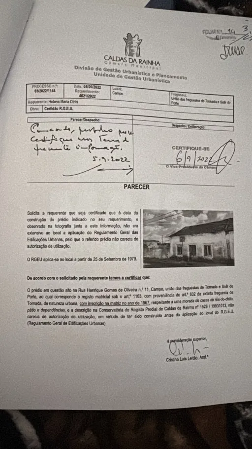 Moradia para Reabilitação com Projeto Aprovado – Campo
