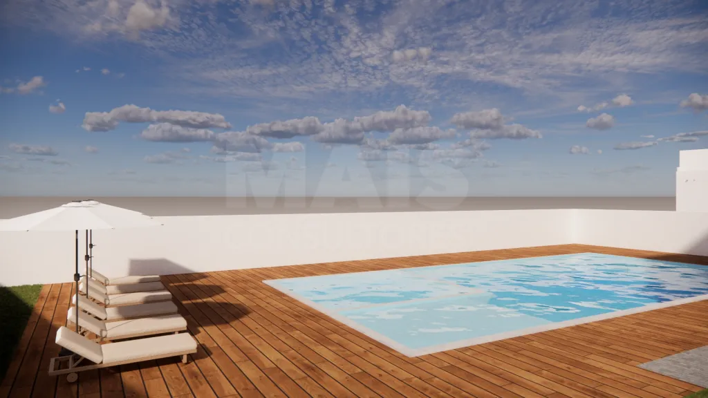 Villas Mar – Moradia V3  com piscina e vista mar  a 150 metros da Praia -Fracao D