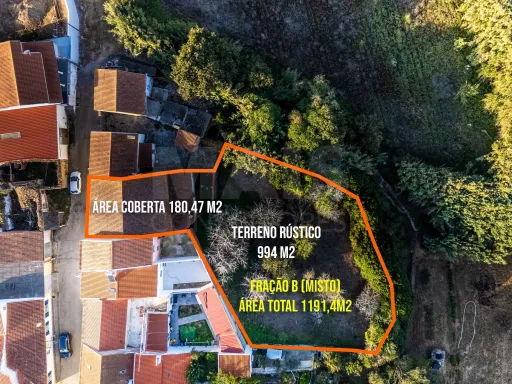 Afetação Moradia T1 com Garagem, Logradouro e Terreno