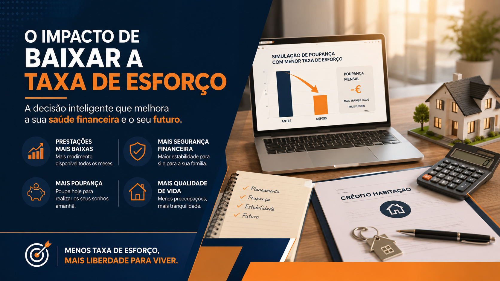 O impacto de baixar a taxa de esforço: uma decisão que pode transformar a sua vida financeira