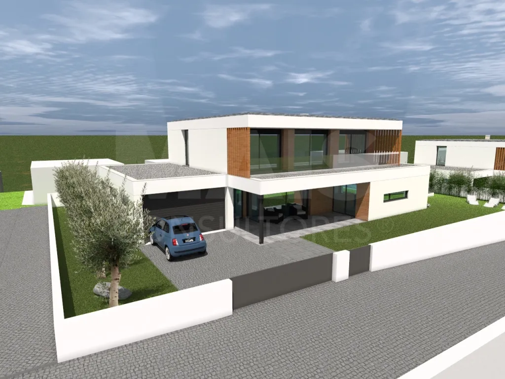 Terreno com projecto aprovado para construção de 4 moradias T4+1, com piscina e garagem em Valado de Santa Quitéria