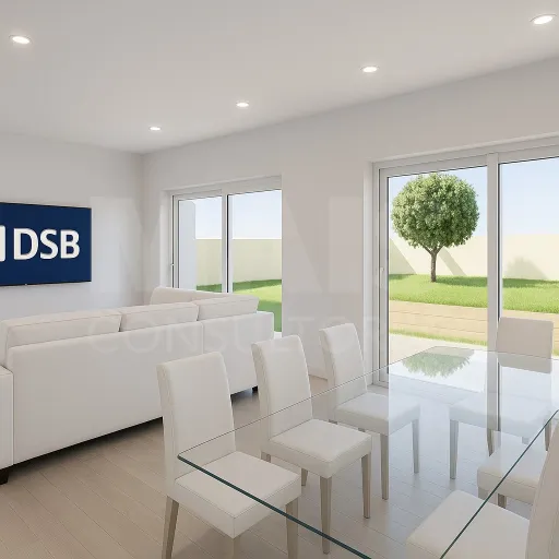 Moradia T3 Nova Geminada com Garagem, Jardim e Varandas – Caldas da Rainha