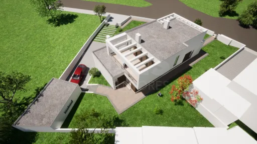 Moradia contemporânea em construção com piscina | 3 quartos | garagem | lote de 838 m² | próxima da Lourinhã