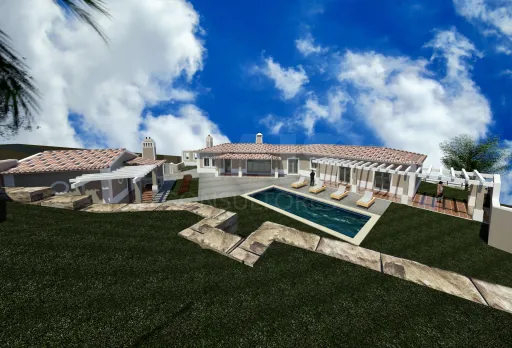 Single storey house under construction in Torre