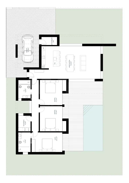 Moradia T3 Térrea Contemporânea com Piscina – Foz do Arelho