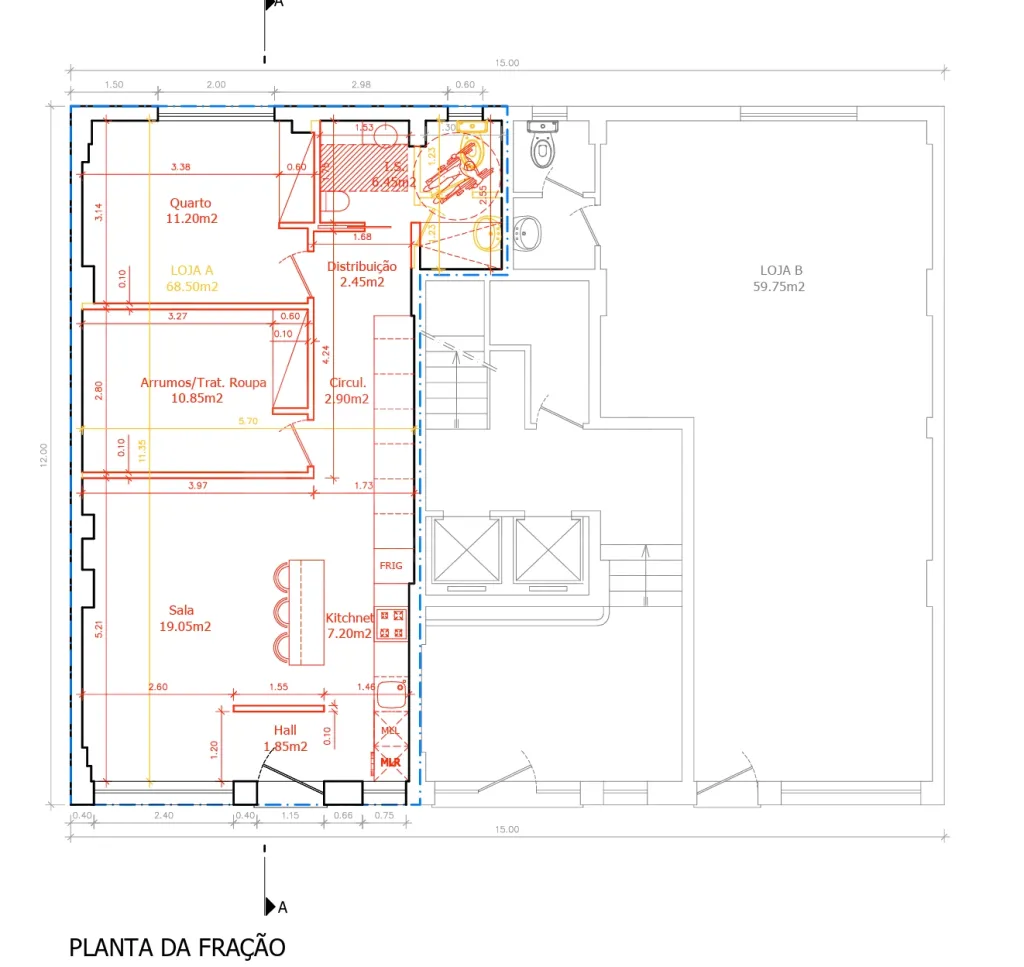 Apartamento T1+ 1 na Rinchoa