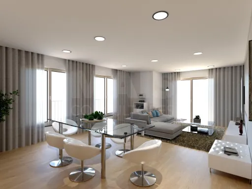 Apartamento T3 com garagem box e varanda.