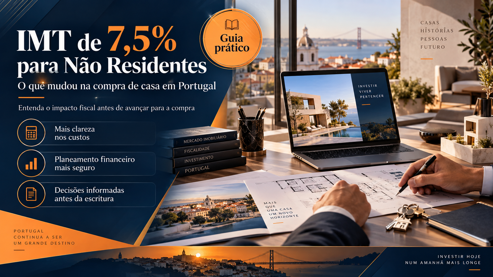 IMT de 7,5% para não residentes: o que mudou na compra de casa em Portugal em 2026