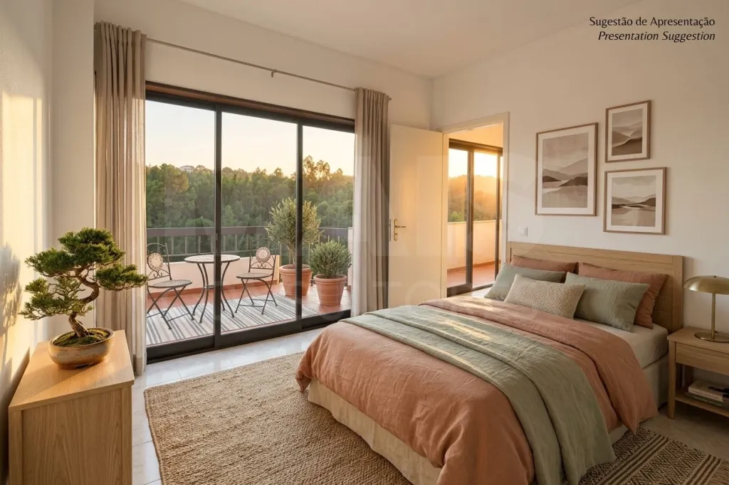 Apartamento com terraço e vista desafogada | Bairro do Pôr do Sol | Benedita