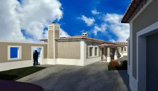 Single storey house under construction in Torre