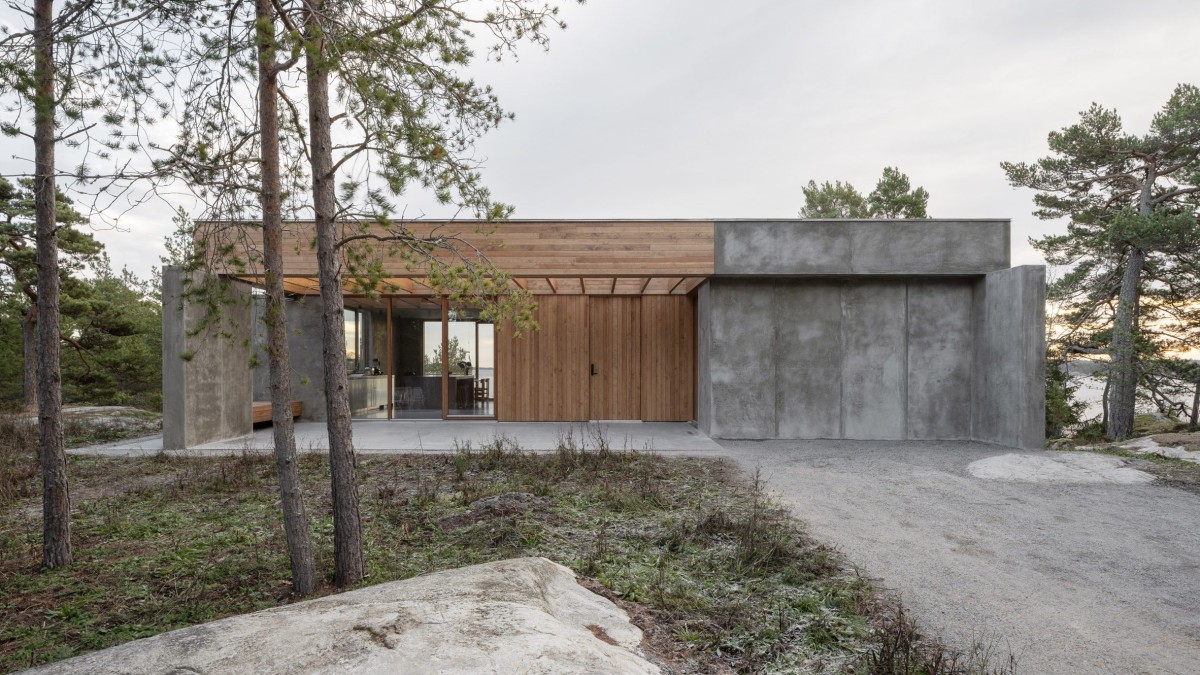 Descubra a Casa Djurö: O Casamento Perfeito entre Betão e Natureza na Suécia!