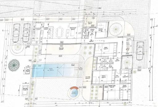 Moradia térrea contemporânea em fase final, com piscina infinita e jacuzzi em lote de 1.500 m²