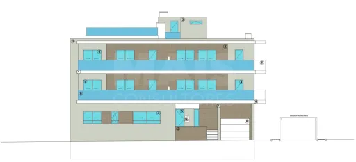 Apartamento T3 novo com estacionamento e piscina na cobertura