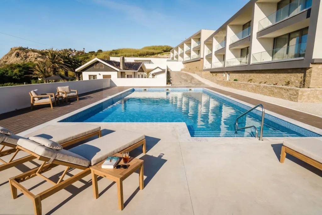 Villas Mar – Moradia V3  com piscina e vista mar  a 150 metros da Praia -