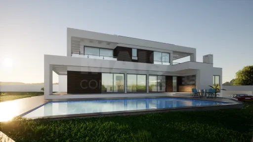 Moradia contemporânea em construção com piscina | 3 quartos | garagem | lote de 838 m² | próxima da Lourinhã