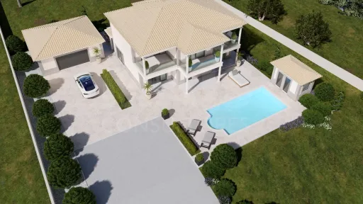 Moradia T4 nova com piscina em terreno de 2200m2