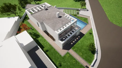 Moradia contemporânea em construção com piscina | 3 quartos | garagem | lote de 838 m² | próxima da Lourinhã