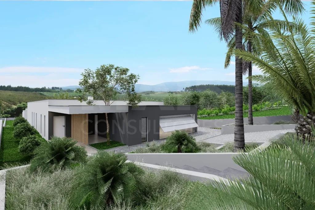 Land with 4-bedroom housing project - breathtaking view of the Montejunto mountain range