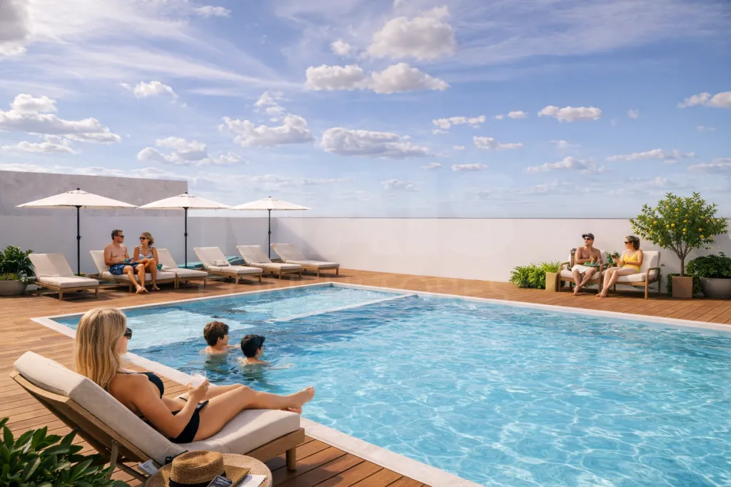 Villas Mar – Moradia V3  com piscina e vista mar  a 150 metros da Praia -Fracao D