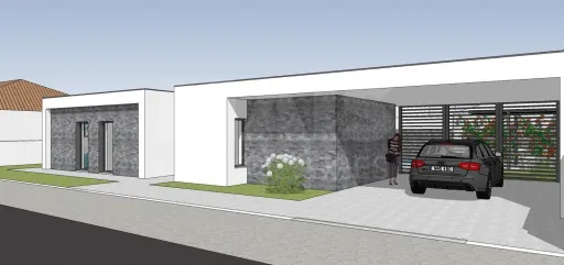 Terreno com Projeto para Moradia T3, Piscina, Garagem e Jardim em Olho Marinho, Óbidos