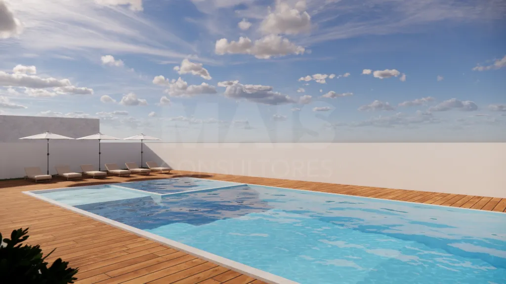 Villas Mar – Moradia V3  com piscina e vista mar  a 150 metros da Praia -Fracao B