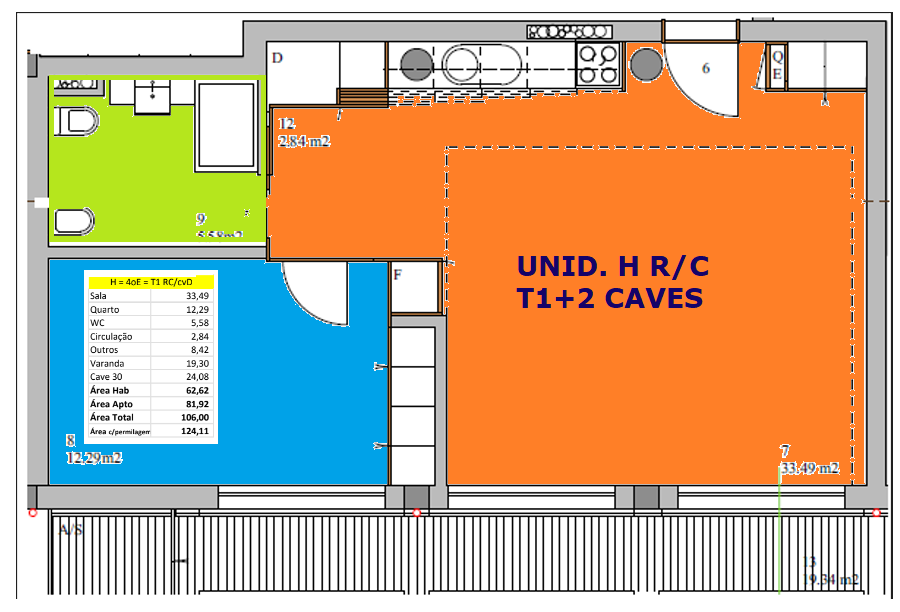 Apartamento T1 Canidelo à Foz do Douro Vila Nova de Gaia em construção.