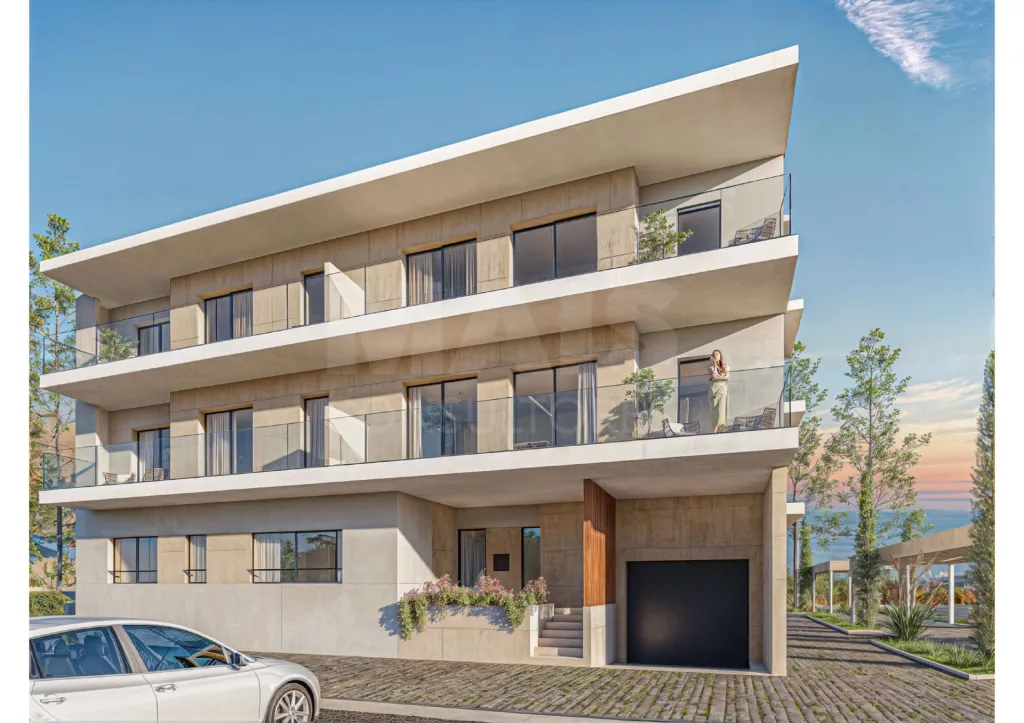 Apartamento T3 novo com estacionamento e piscina na cobertura
